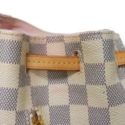 Louis Vuitton LOUIS VUITTON Backpack Speron BB Ivory Tanned Leather Damier Azur Rose Ballerine N44026 Women's Bag