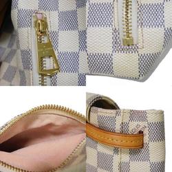 Louis Vuitton LOUIS VUITTON Backpack Speron BB Ivory Tanned Leather Damier Azur Rose Ballerine N44026 Women's Bag