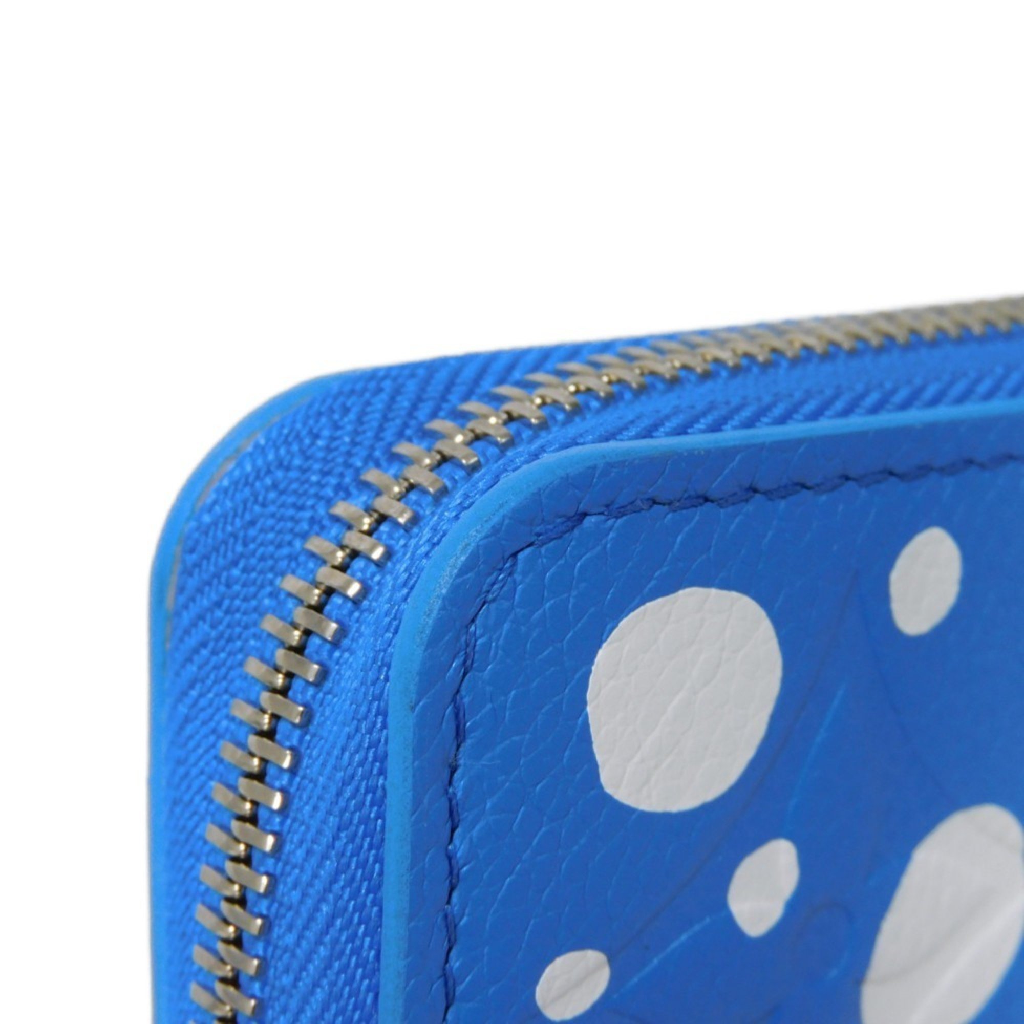 Louis Vuitton LOUIS VUITTON Long Wallet LV x YK Zippy Yayoi Kusama Monogram Empreinte Infinity Dot Blue Blanc M81954 Men's Women's Billfold