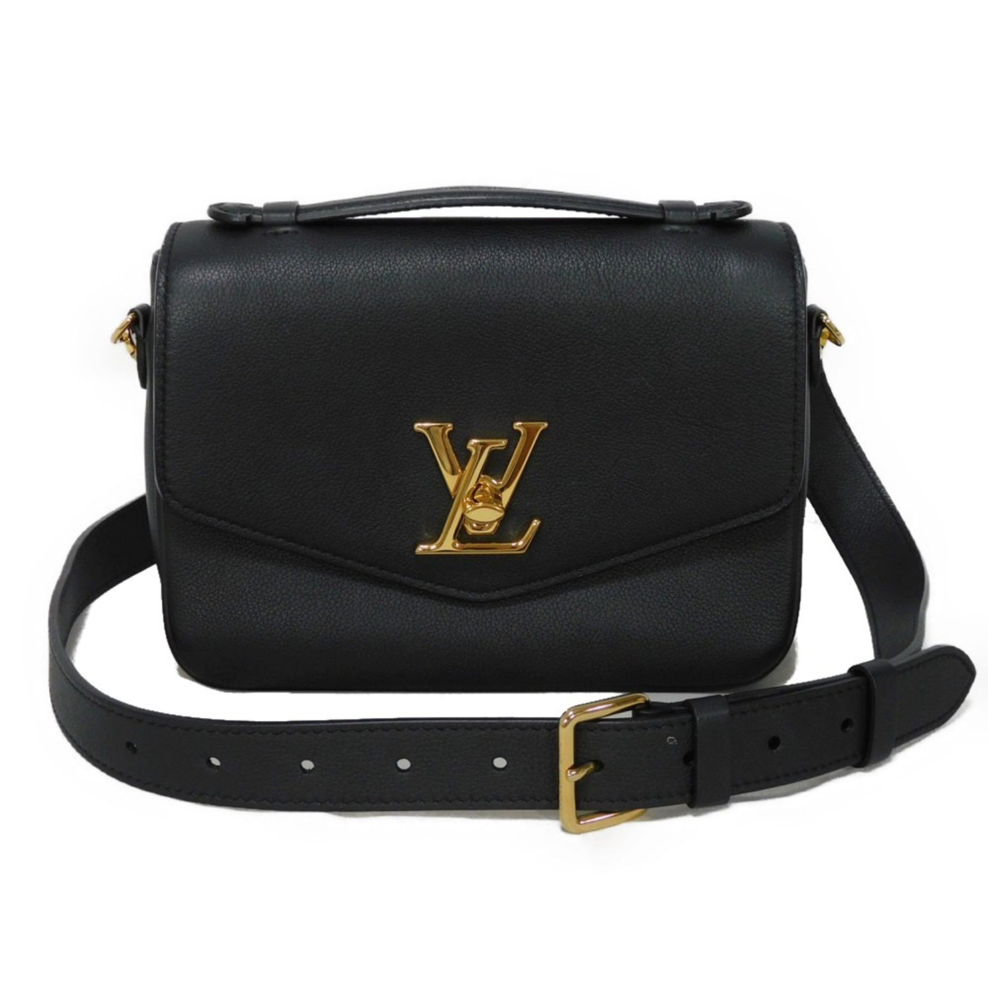 Louis Vuitton LOUIS VUITTON Shoulder Bag Oxford Lockme Current Twist Lock Handbag RFID LV Noir M22735 Women's