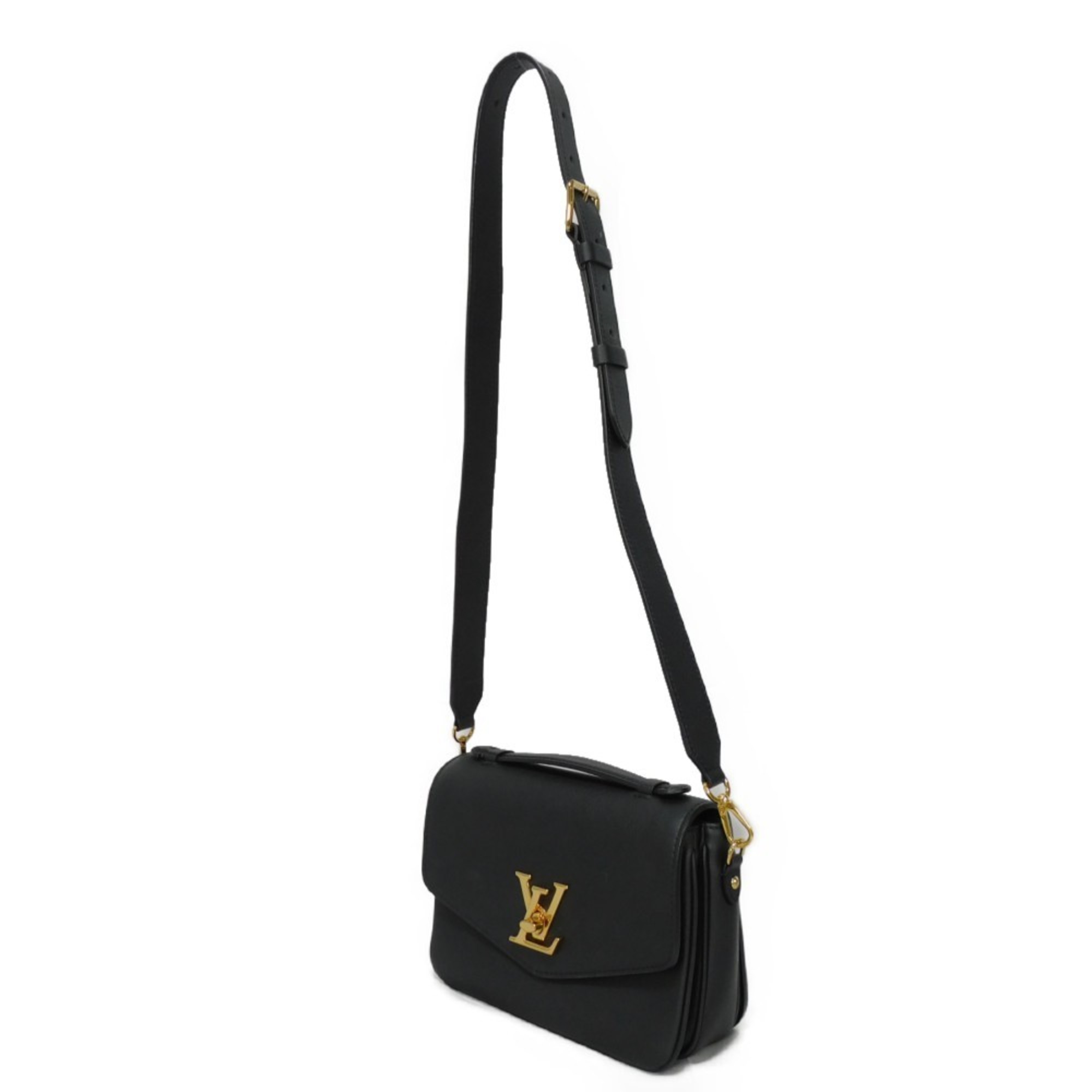 Louis Vuitton LOUIS VUITTON Shoulder Bag Oxford Lockme Current Twist Lock Handbag RFID LV Noir M22735 Women's