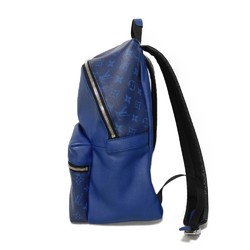 LOUIS VUITTON Rucksack Discovery PM LV Flower Blue Taiga Rama Monogram Cobalt M30229 Men's Bag