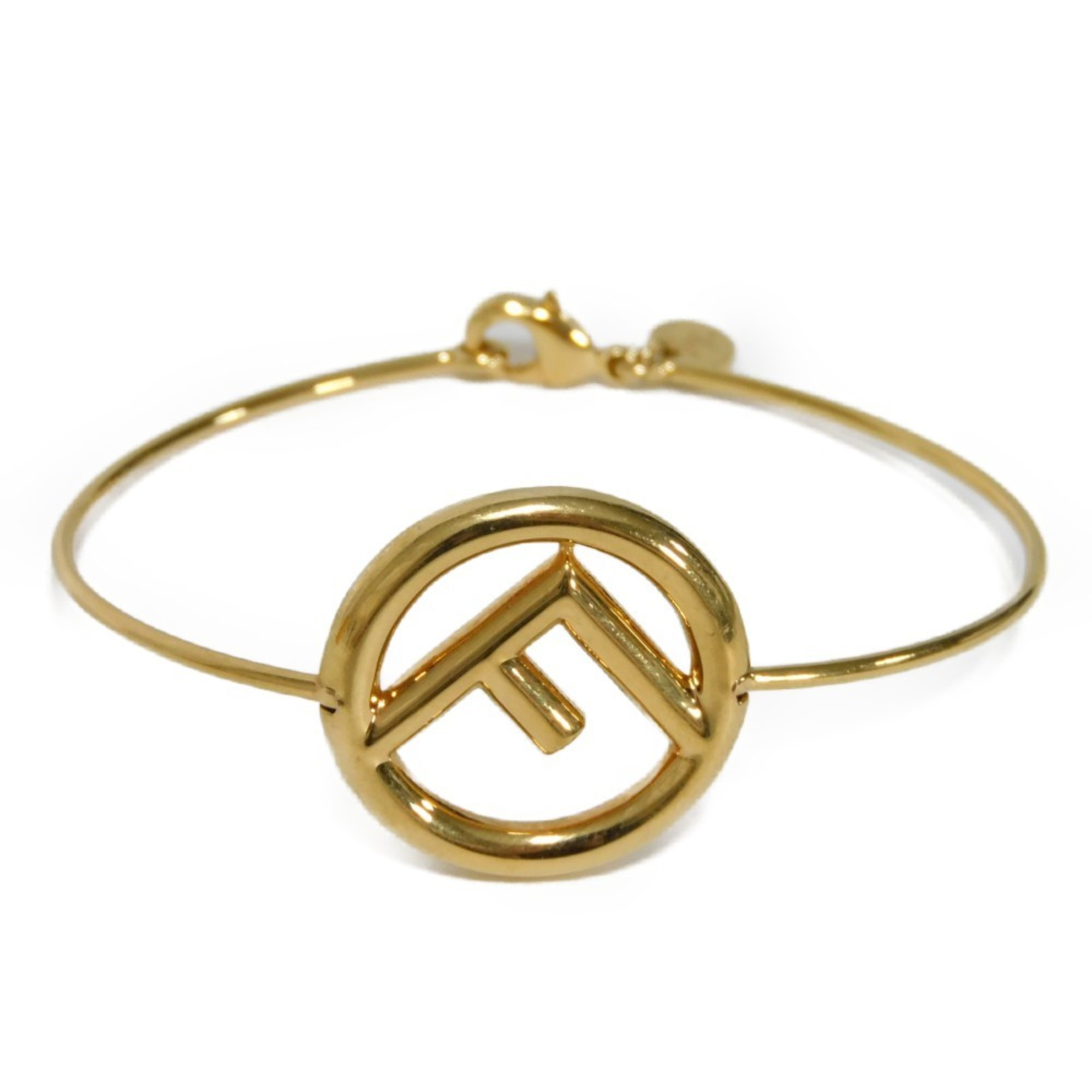 FENDI Bracelet F Is Narrow Bangle L Circle Bronze Gold 8AG762 B08 F0CFK Women's