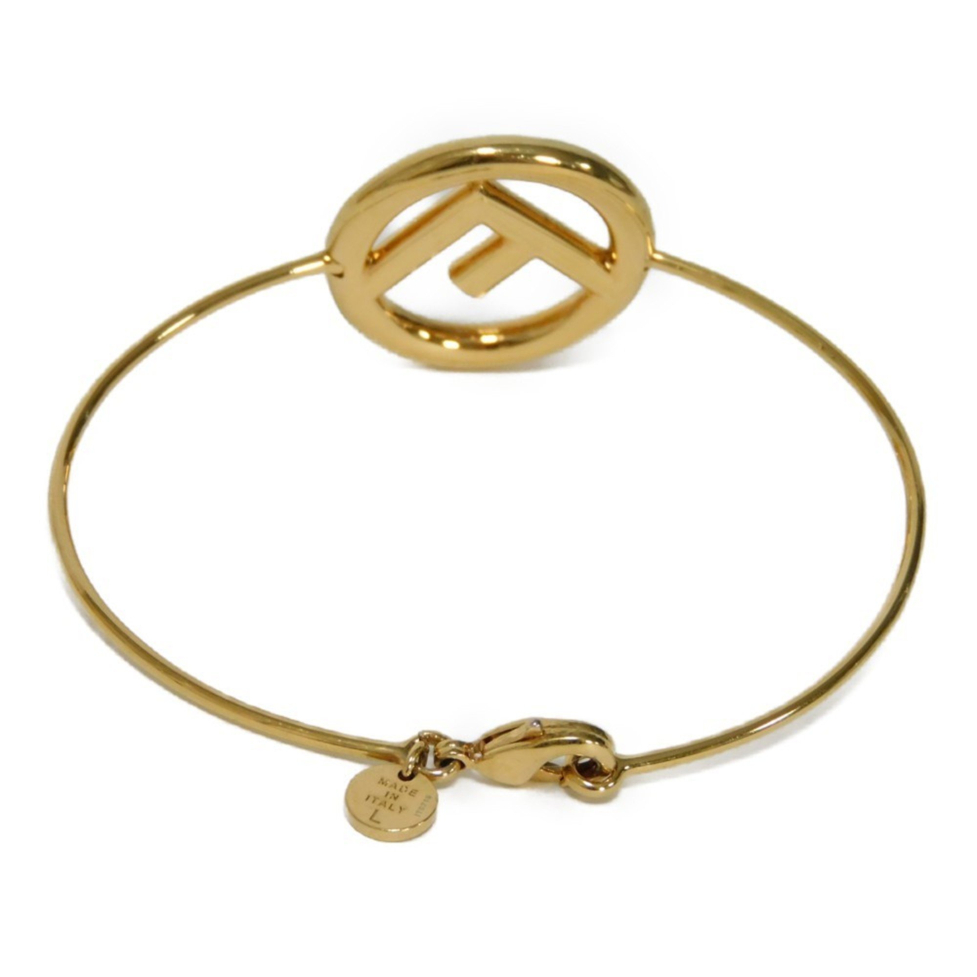 FENDI Bracelet F Is Narrow Bangle L Circle Bronze Gold 8AG762 B08 F0CFK Women's