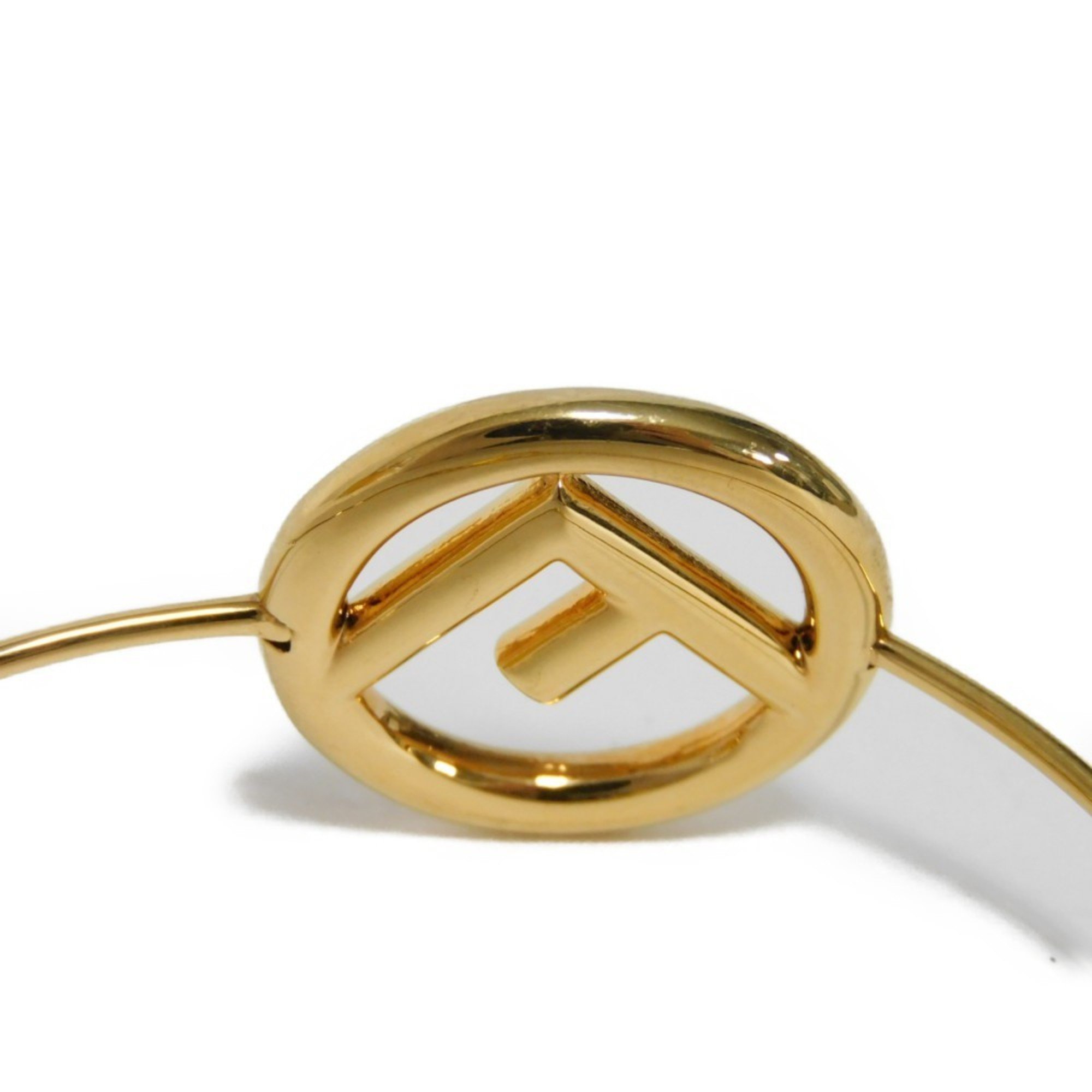 FENDI Bracelet F Is Narrow Bangle L Circle Bronze Gold 8AG762 B08 F0CFK Women's