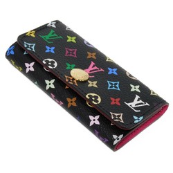 Louis Vuitton LOUIS VUITTON Key Case Multicle 4 LV Flower 4-row Snap Button Monogram Multicolor Noir Grenard M93732 Men's Women's