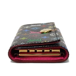 Louis Vuitton LOUIS VUITTON Key Case Multicle 4 LV Flower 4-row Snap Button Monogram Multicolor Noir Grenard M93732 Men's Women's