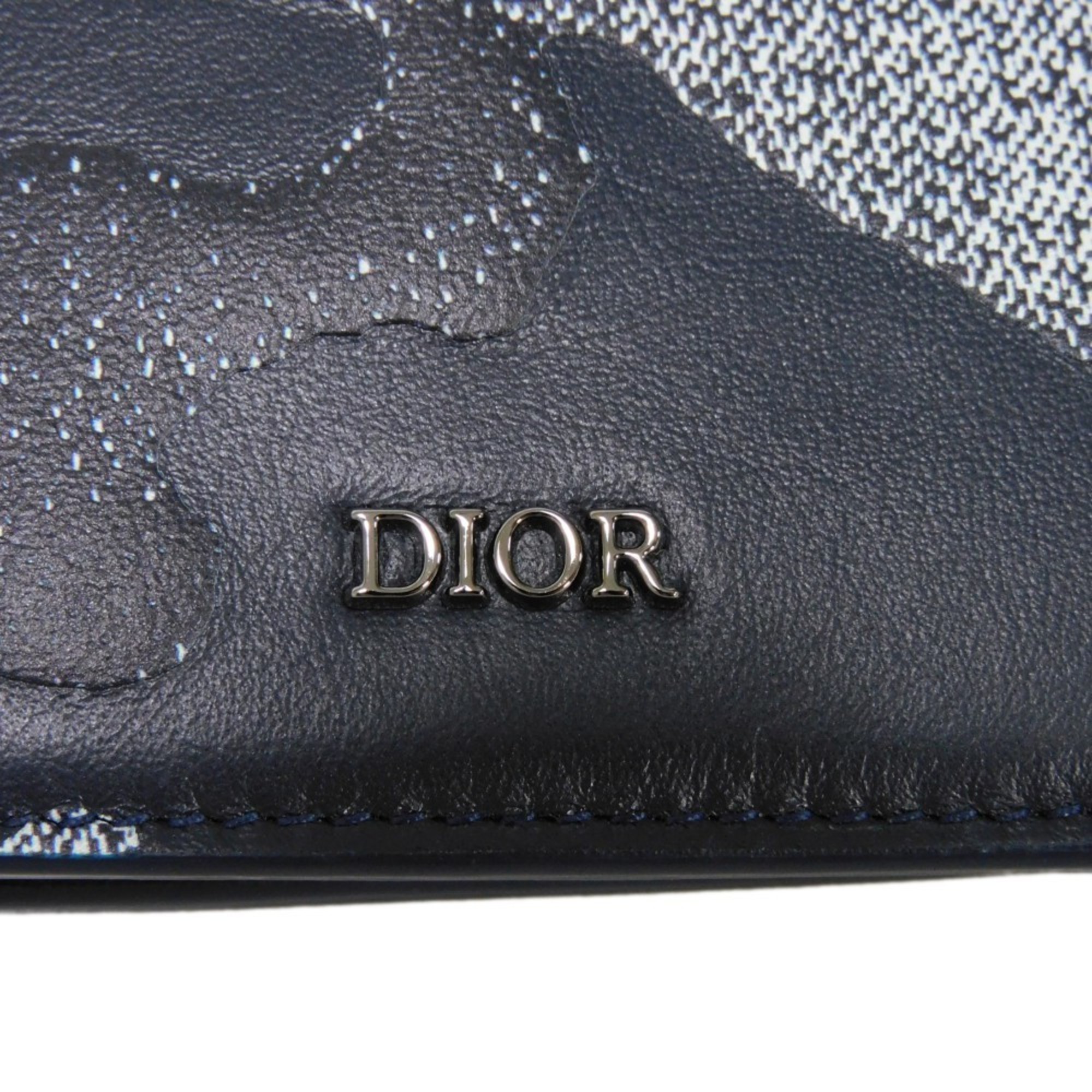 Christian Dior Dior Bifold Peter Doig Camouflage Metal Navy 2ESBC027UCD_H07E Men's Billfold Wallet