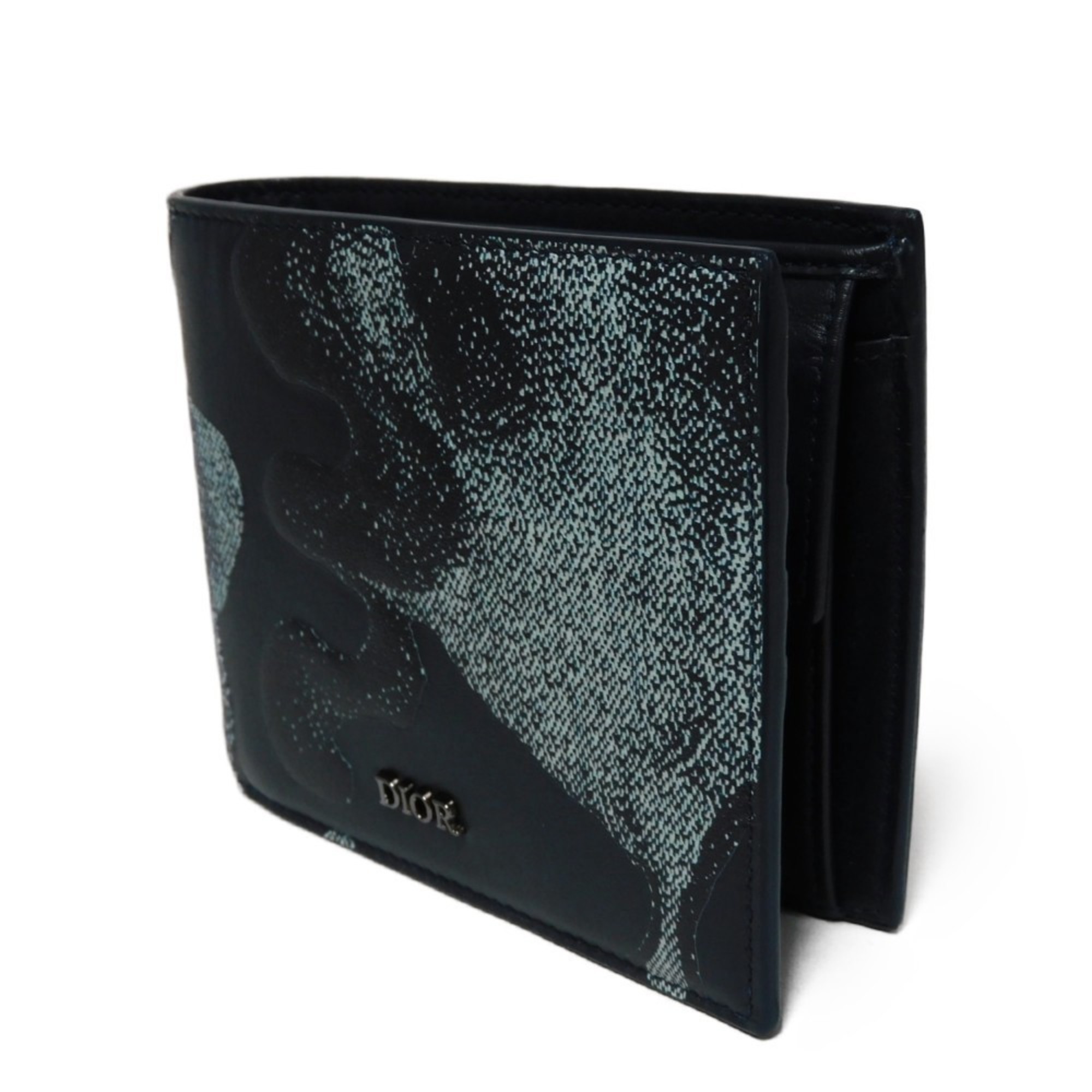 Christian Dior Dior Bifold Peter Doig Camouflage Metal Navy 2ESBC027UCD_H07E Men's Billfold Wallet