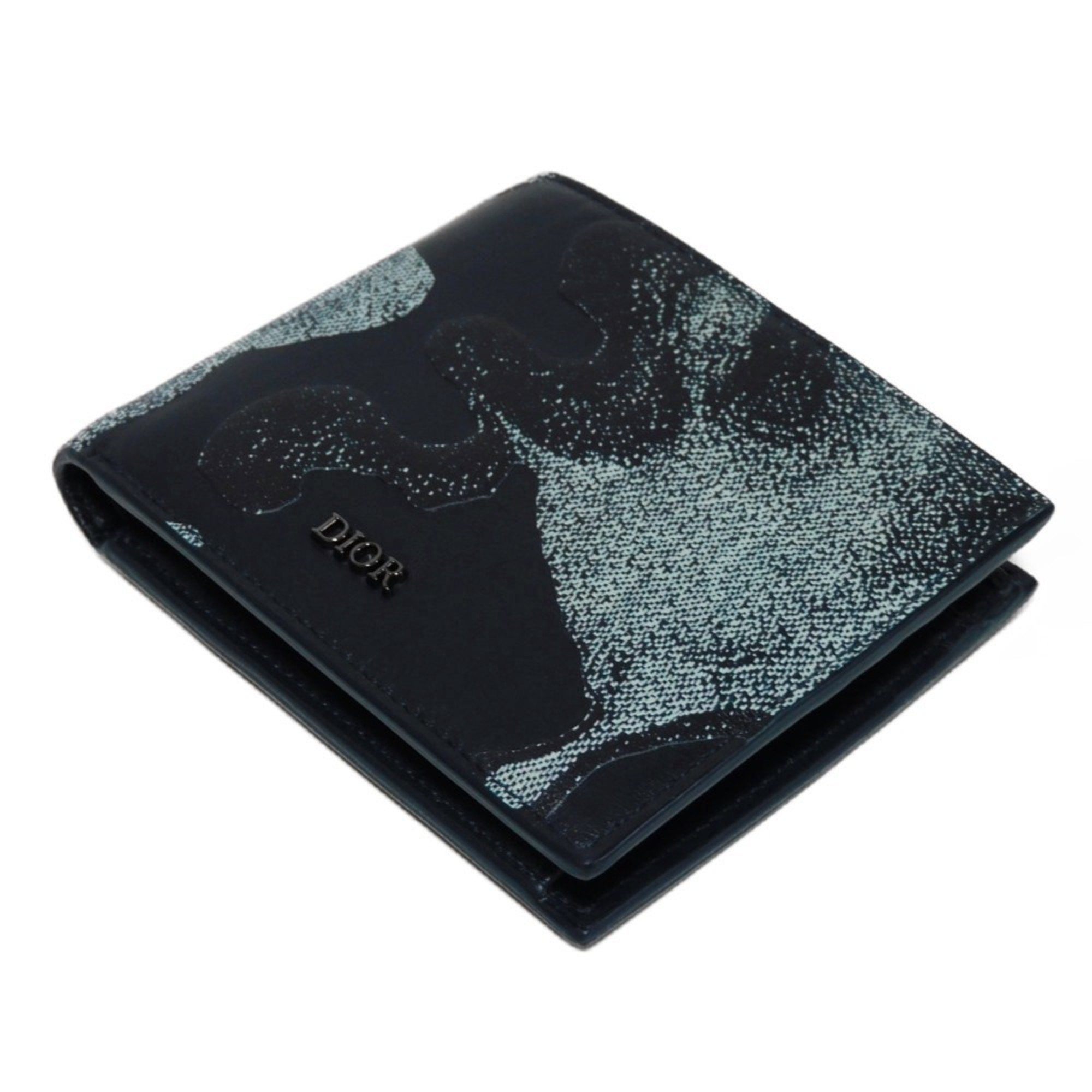 Christian Dior Dior Bifold Peter Doig Camouflage Metal Navy 2ESBC027UCD_H07E Men's Billfold Wallet