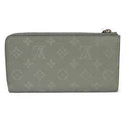 Louis Vuitton LOUIS VUITTON Long Wallet Portefeuille Cosmos LV Flower Gray L-Shaped Monogram Titanium M63237 Men's Bill Compartment