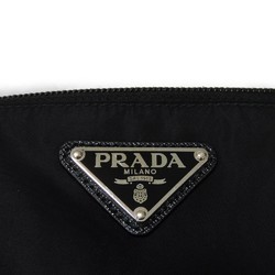 PRADA Clutch Bag Tessuto Pouch Black Handle Strap RFID Triangle Nylon Nero 1NH545 2BQP F0002 Men's Women's