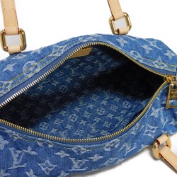 LOUIS VUITTON Shoulder Bag Papillon MM Stone Wash RFID Monogram Denim LV Remix Blue M46830 Women's