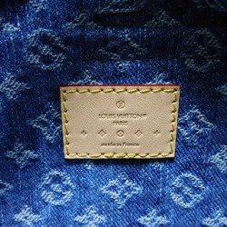 LOUIS VUITTON Shoulder Bag Papillon MM Stone Wash RFID Monogram Denim LV Remix Blue M46830 Women's