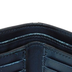 CELINE Bi-fold Wallet, Foil-stamped Calfskin, Billfold, Card Case, Current, New, Navy Blue, 10B653BEN.07OC, Men's Billfold