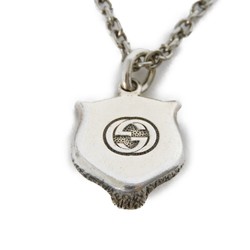 Gucci Necklace Cat Head Smoked Sterling Silver Tiger Pendant Ag925 433608 J8400 0811 Men's Women's