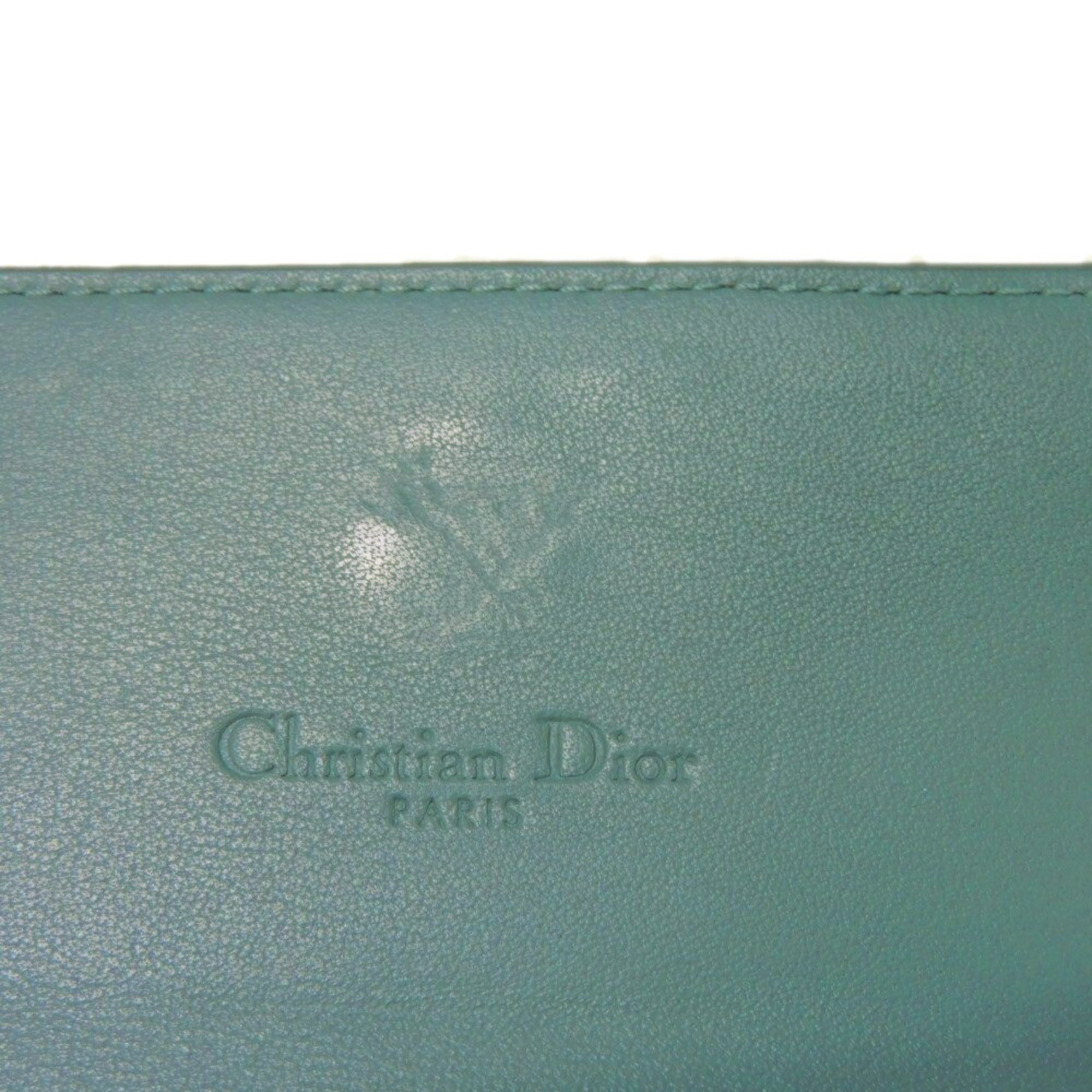 Christian Dior Dior Coin Case LADY DIOR Chain Compact Patent Card Cannage Cloud Blue S0876OVRB_M81B Women's