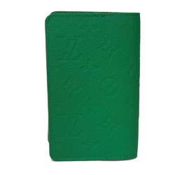 Louis Vuitton LOUIS VUITTON Diary Cover Notebook PM Emily Current Jane Vert RFID Monogram Taurillon GI1084 GI1077 Men's Women's