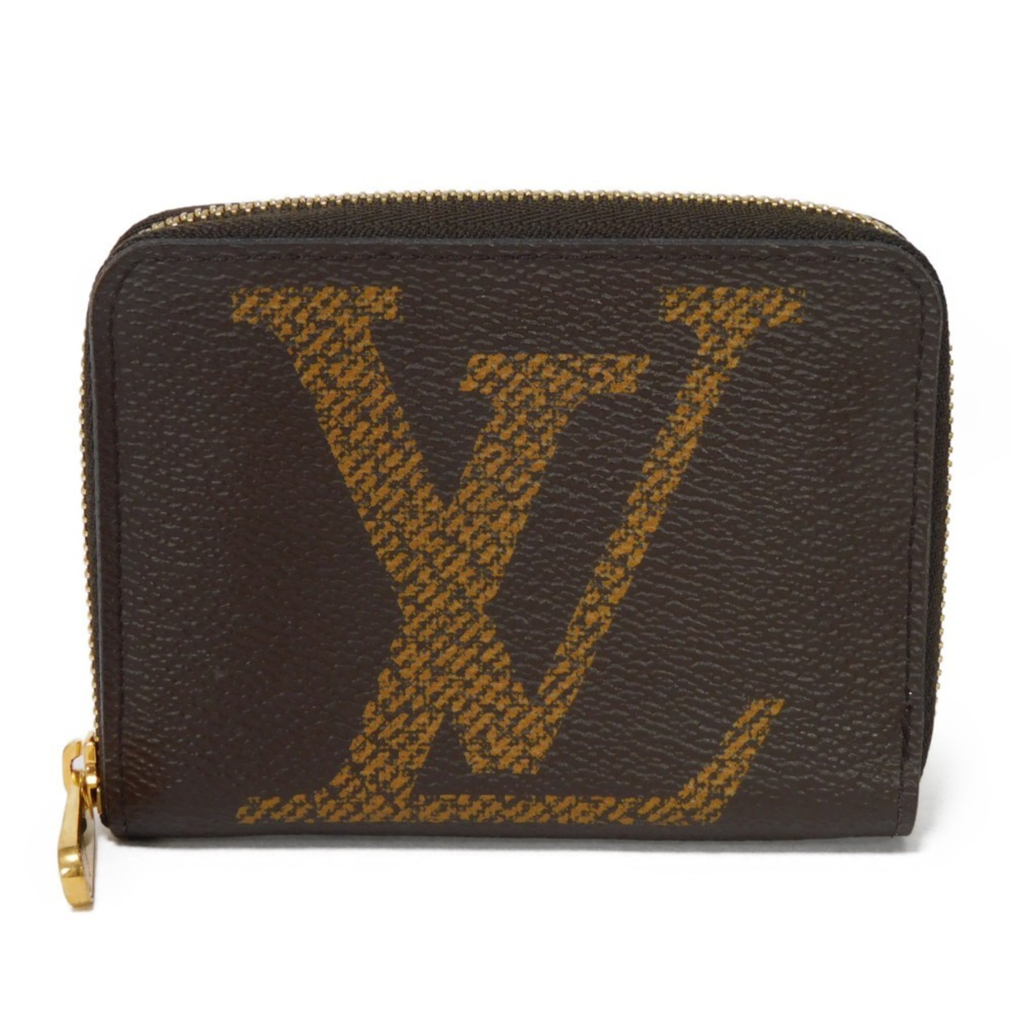 Louis Vuitton LOUIS VUITTON Coin Case Zipper Purse Current LV Round Wallet RFID Monogram Giant M69354 Men's Women's