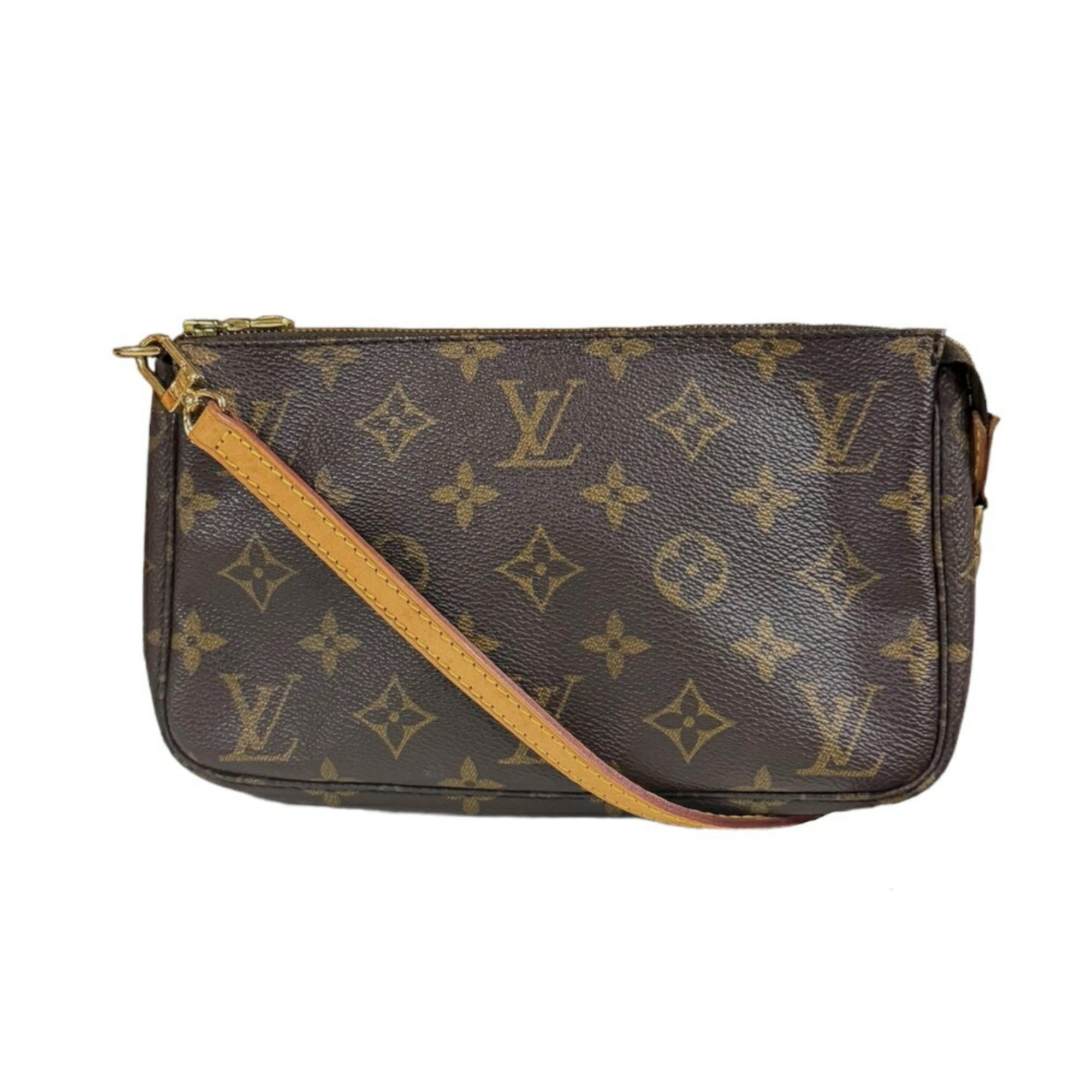 Louis Vuitton Pochette Accessoires Monogram Shoulder Bag Canvas M51980 Brown Women's LOUIS VUITTON