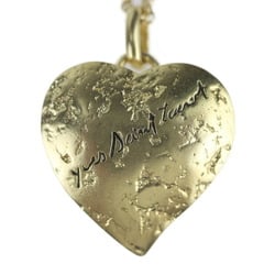 Yves Saint Laurent SAINT LAURENT Saint Laurent Heart Motif Necklace - K18 Yellow Gold Brooch Pendant