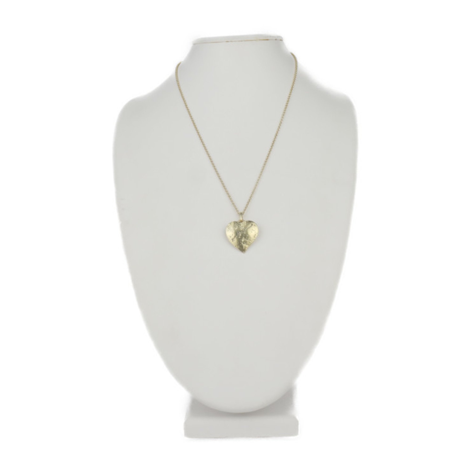 Yves Saint Laurent SAINT LAURENT Saint Laurent Heart Motif Necklace - K18 Yellow Gold Brooch Pendant