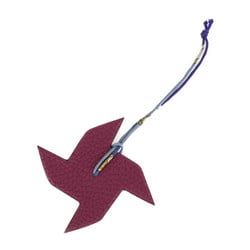 HERMES WINDMILL Petite H Accessory - Taurillon Clemence Epsom Silk Purple Blue Bag Charm