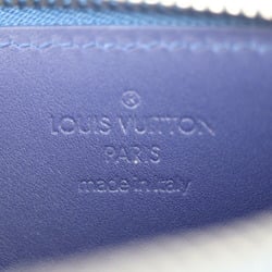 LOUIS VUITTON Louis Vuitton Coin Card Holder Monogram Bandana Wallet/Coin Case M81432 Calf Leather Blue Business Holder/Card Purse Fragment