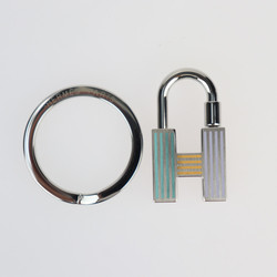 HERMES CADENAS QUIZZ RAINBOW Cadena Quiz Rainbow Keychain - Metal Silver Multicolor Bag Charm Keyring Palladium Lacquer