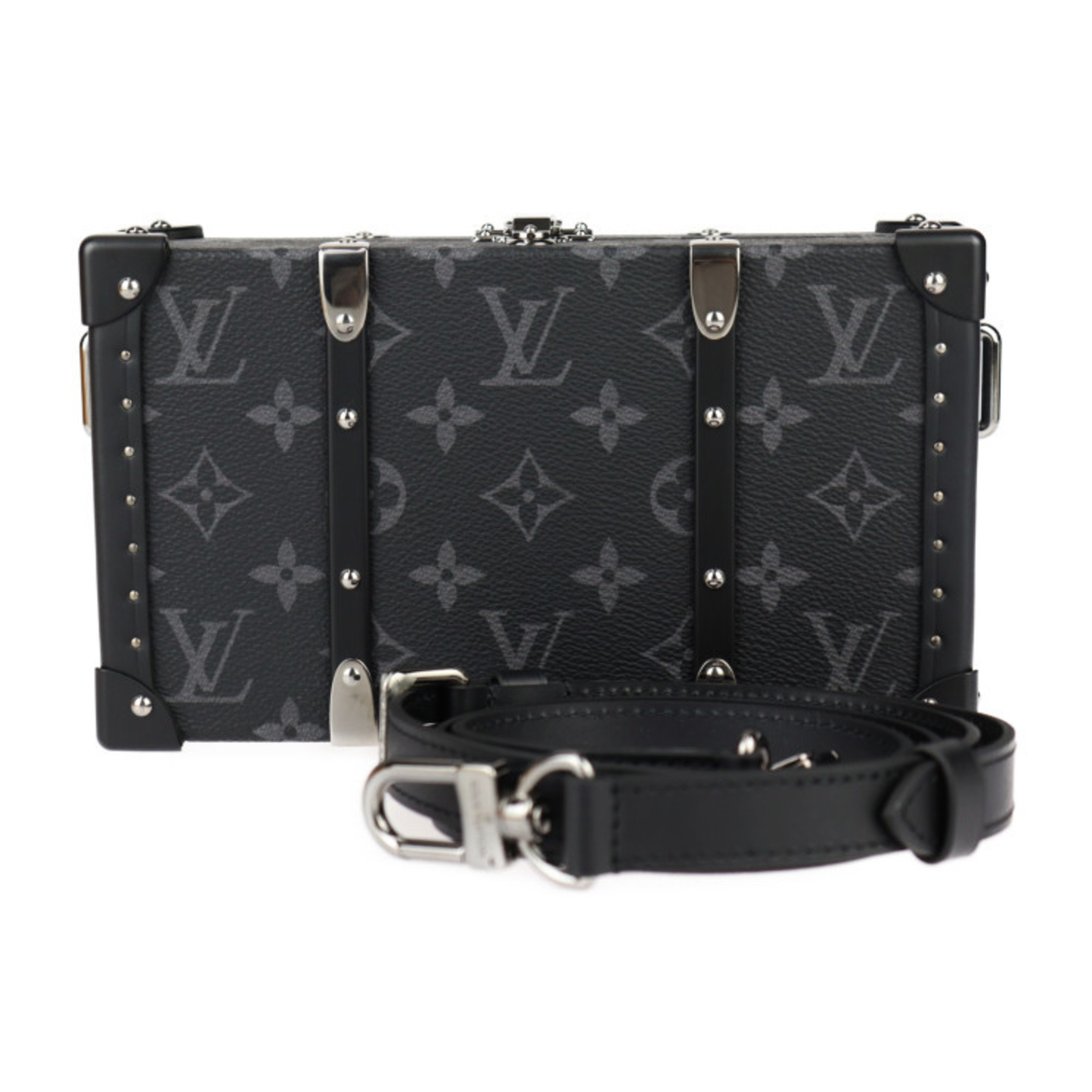 LOUIS VUITTON Louis Vuitton Neo Wallet Trunk Shoulder Bag M20954 Monogram Eclipse Black Grey Clutch Multi-Case