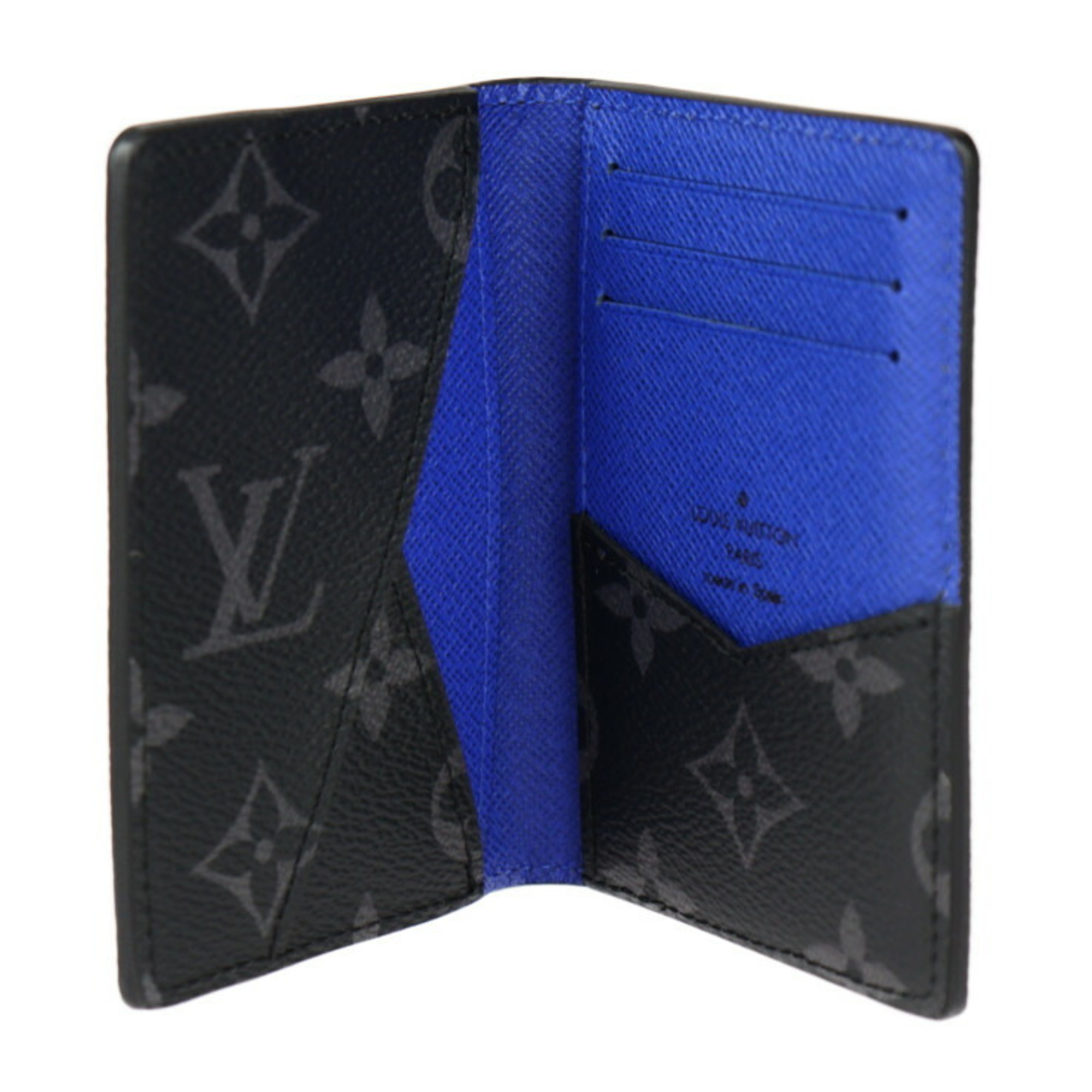 LOUIS VUITTON Louis Vuitton Organizer de Poche Business Card Holder/Card Case M80768 Epi Leather Monogram Eclipse Taiga Black Gray Blue Holder