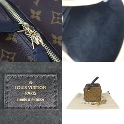 LOUIS VUITTON Louis Vuitton Square Bag Monogram Reverse Handbag M43589 Leather Brown Black Shoulder