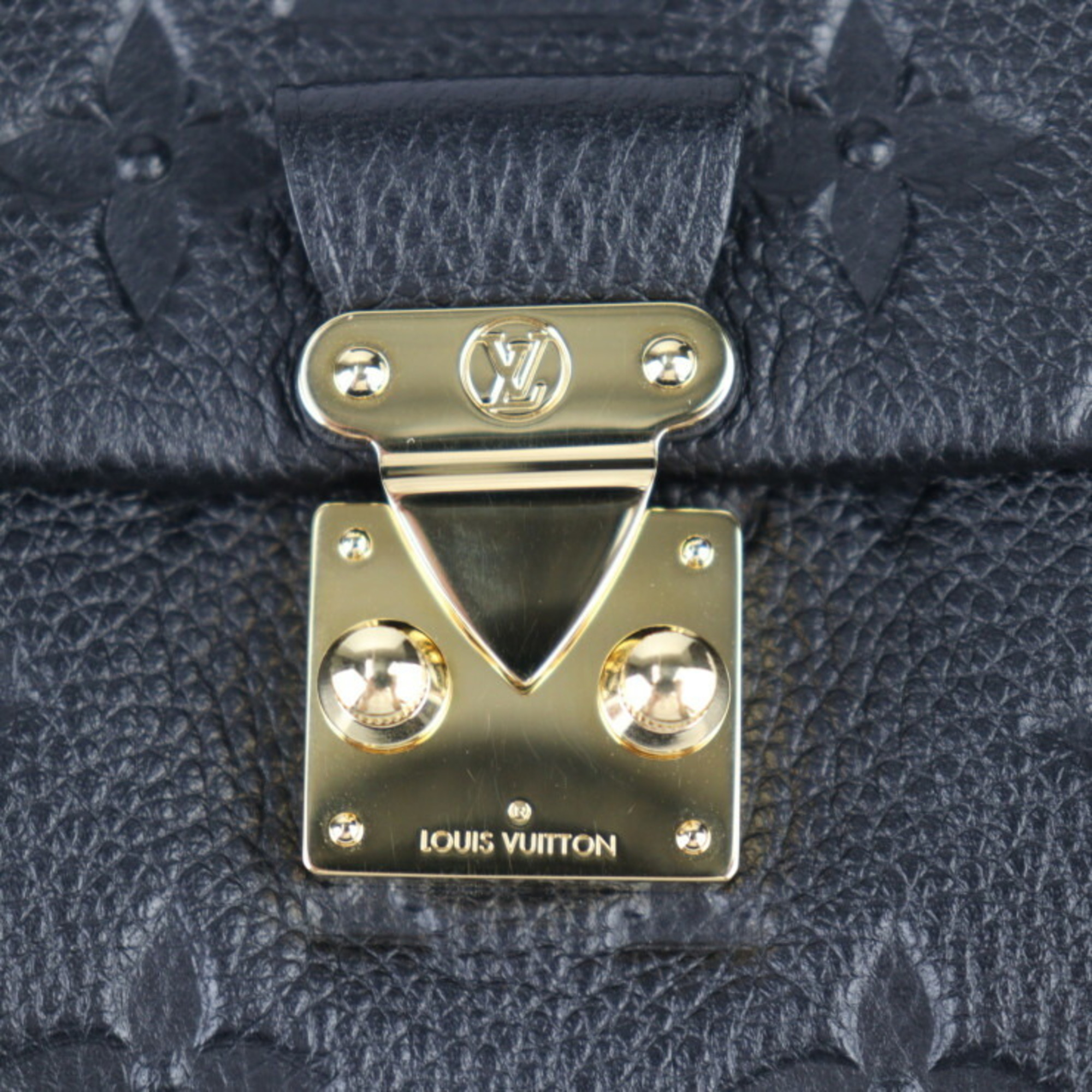 LOUIS VUITTON Louis Vuitton Portefeuille Metis Compact Monogram Empreinte Tri-fold Wallet M80880 Leather Black Round Zip