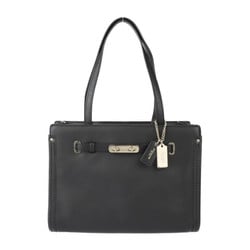 COACH Small Swagger Tote Bag Handbag 34915 Pebbled Leather Black Shoulder