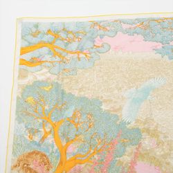 Hermes Carre Geant 140 Retour a la Nature Natural Return Cashmere Silk Scarf Women's MMM AM14-2