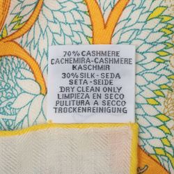 Hermes Carre Geant 140 Retour a la Nature Natural Return Cashmere Silk Scarf Women's MMM AM14-2