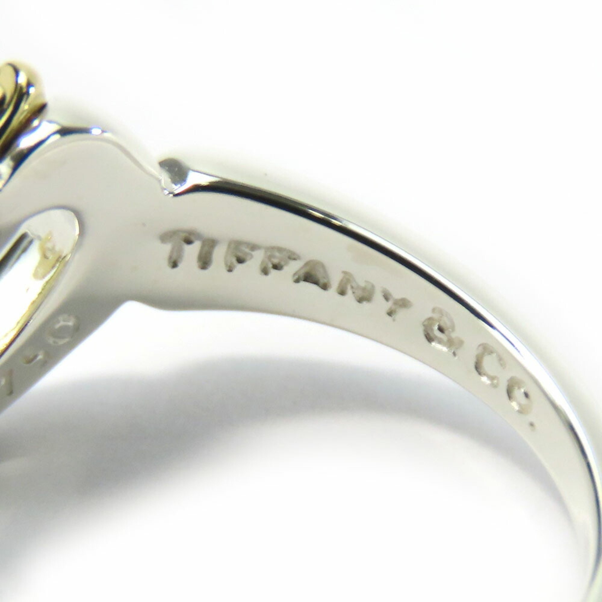 Tiffany & Co. Ring Heart Ribbon Silver 925 K18YG Approx. g #11.5 Combination Women's TIFFANY