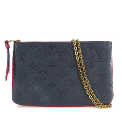 Louis Vuitton Shoulder Bag Pochette Double Zip M63916 Monogram Empreinte Marine Rouge Chain Women's LOUIS VUITTON