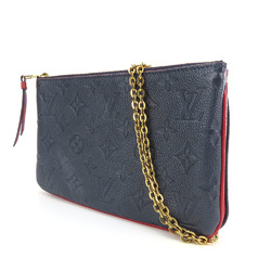 Louis Vuitton Shoulder Bag Pochette Double Zip M63916 Monogram Empreinte Marine Rouge Chain Women's LOUIS VUITTON