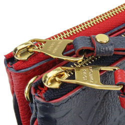 Louis Vuitton Shoulder Bag Pochette Double Zip M63916 Monogram Empreinte Marine Rouge Chain Women's LOUIS VUITTON