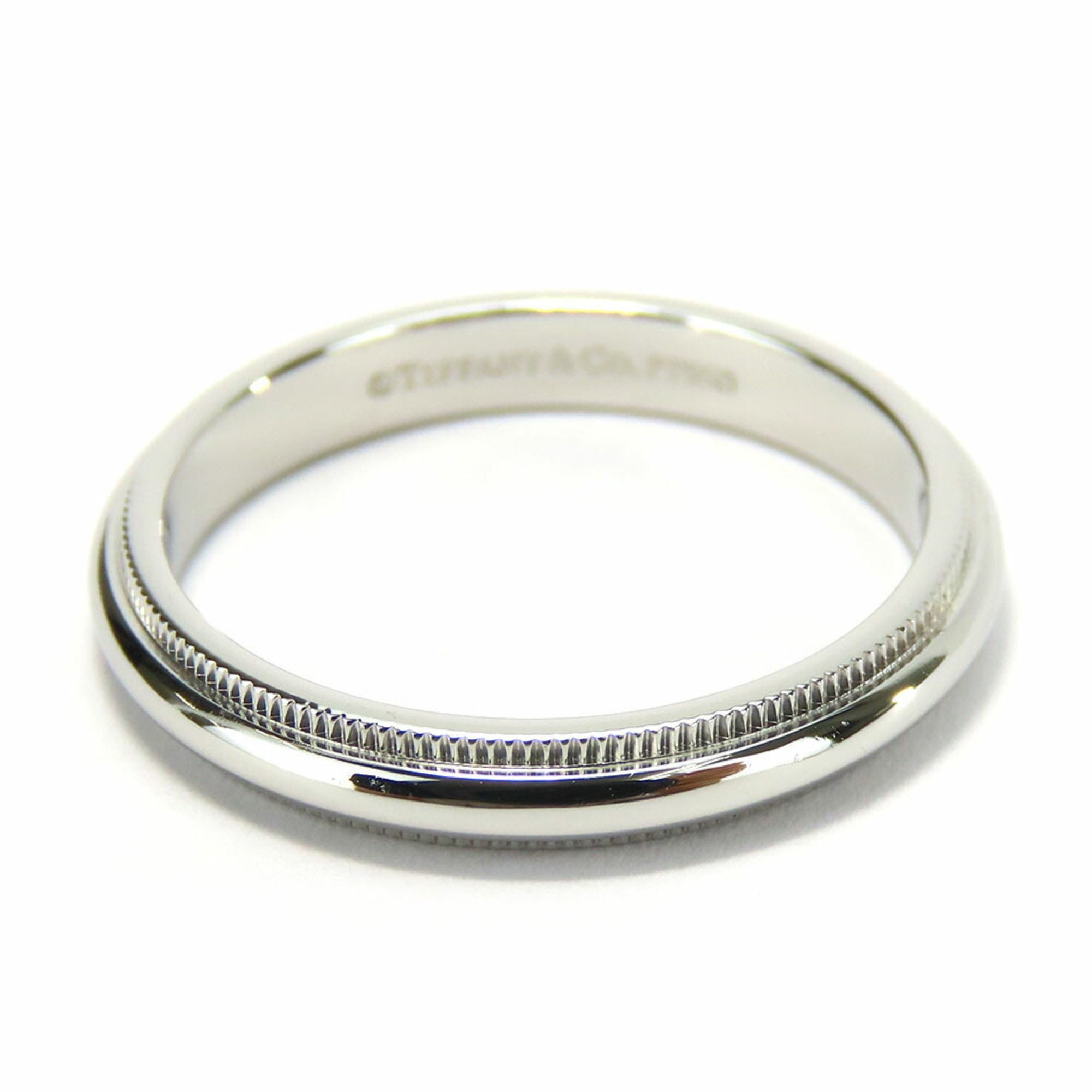 Tiffany Ring, Milgrain, Pt950, approx. 5.2g, Platinum, #13.5, Men's, TIFFANY&Co.