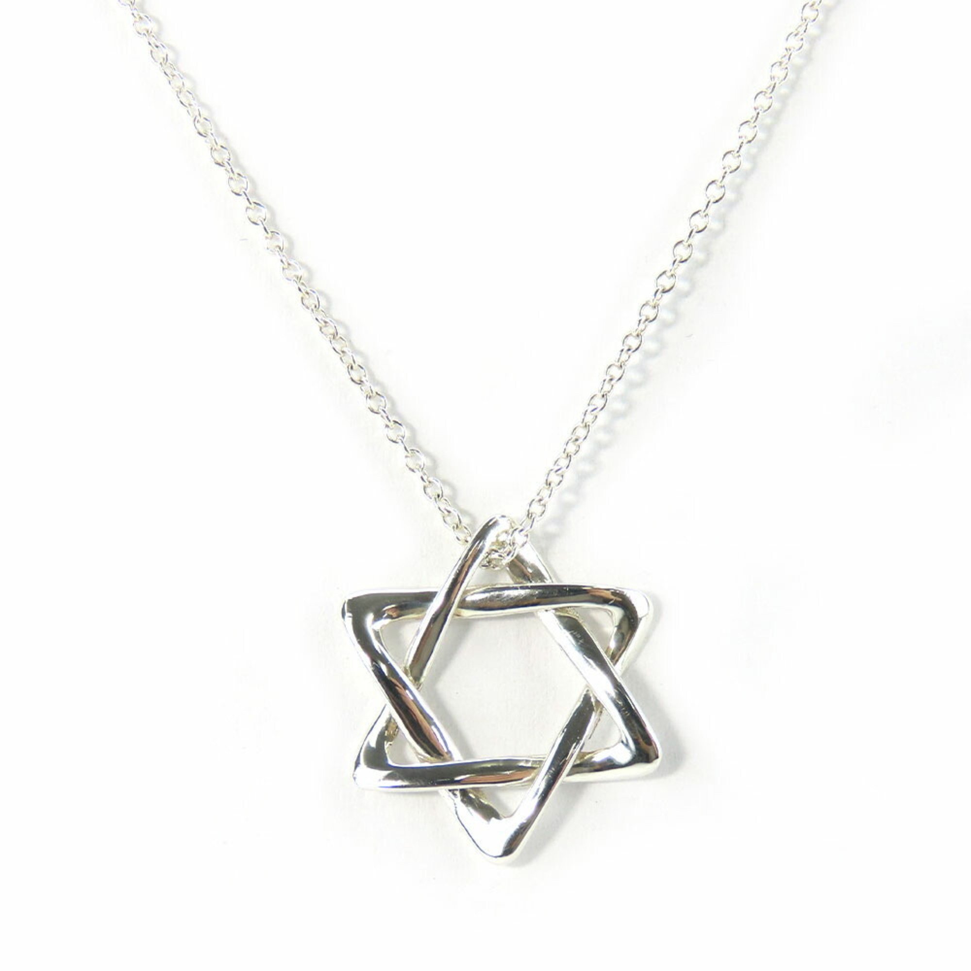 Tiffany Necklace Star of David Silver 925 Approx. 2.3g Elsa Peretti Women's TIFFANY&Co.