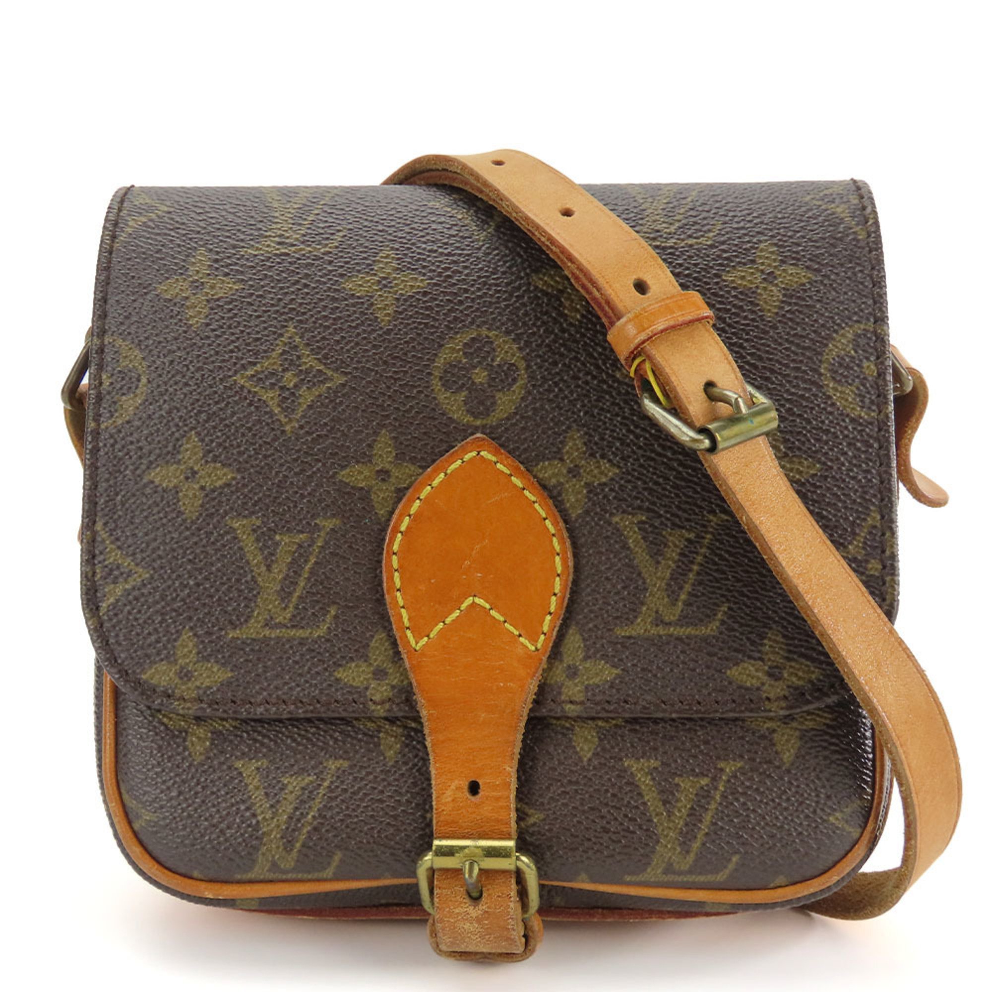 Louis Vuitton Shoulder Bag Cartesier M51254 Monogram Tanned Leather Brown Pochette Women's LOUIS VUITTON