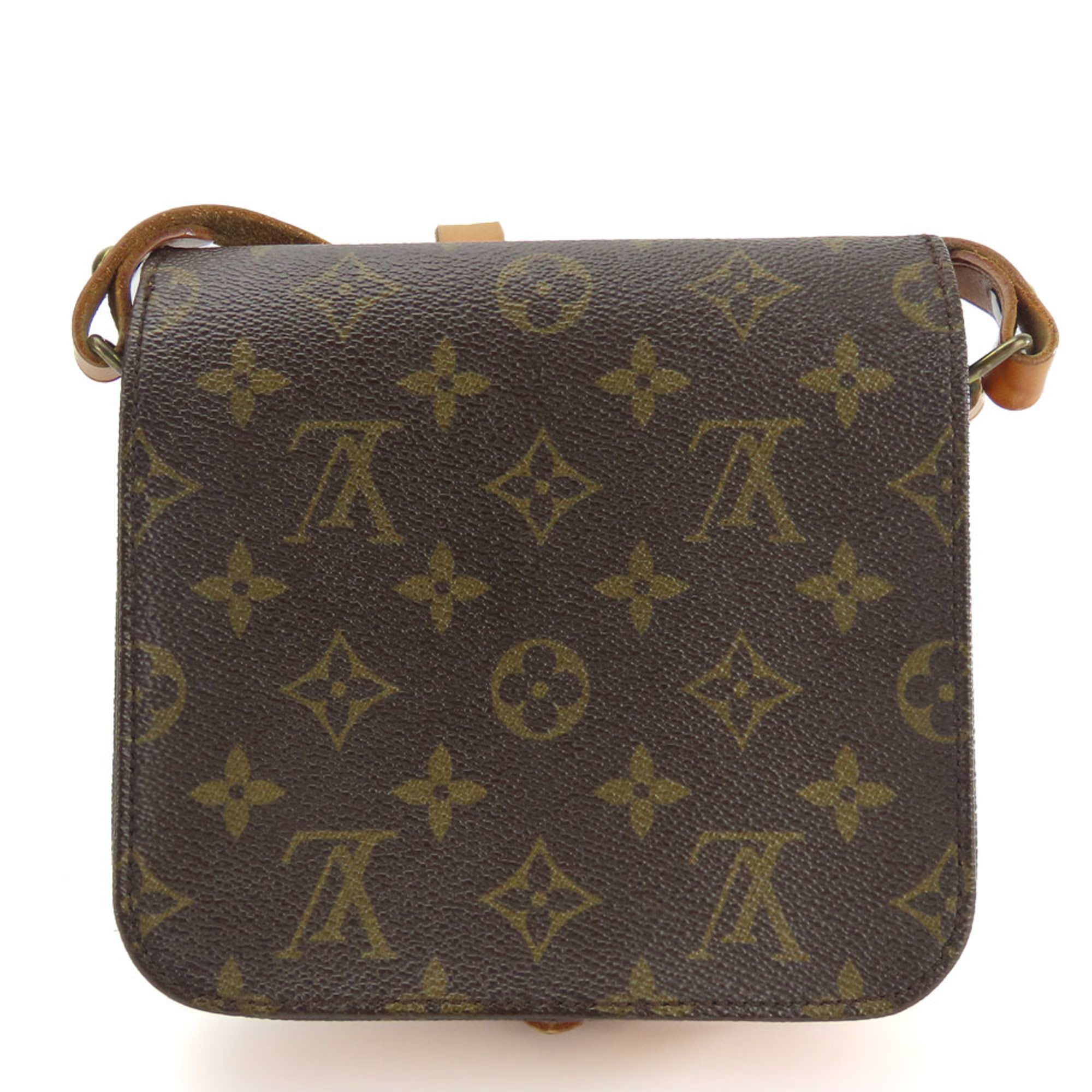 Louis Vuitton Shoulder Bag Cartesier M51254 Monogram Tanned Leather Brown Pochette Women's LOUIS VUITTON