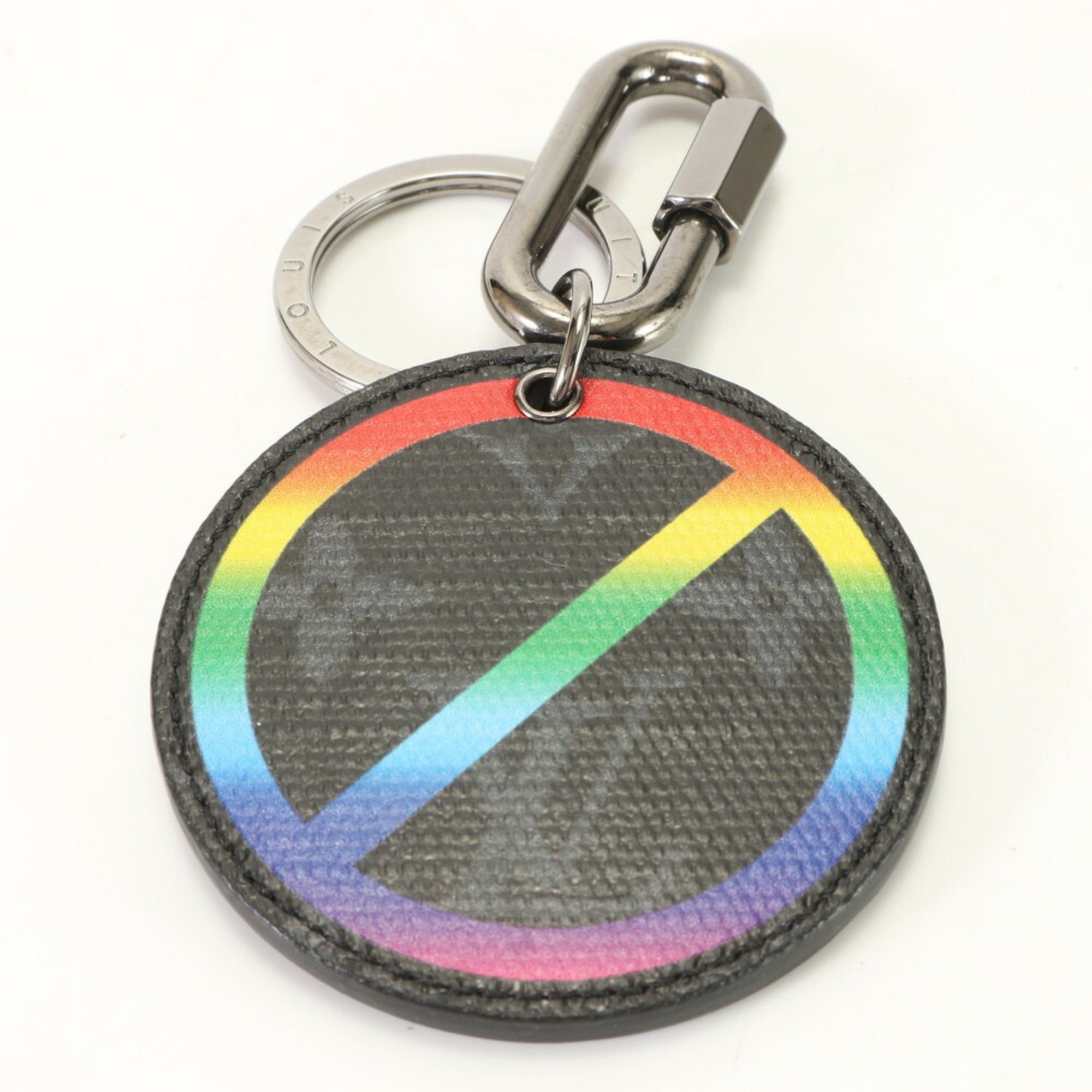 Louis Vuitton Monogram Porte Cle Round Rainbow MP2465 Charm Keychain for Men and Women ERM 0805-R5