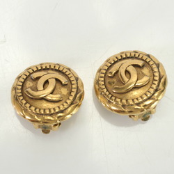 Chanel Coco Mark Circle Earrings Gold Women's ERM 0731-R23