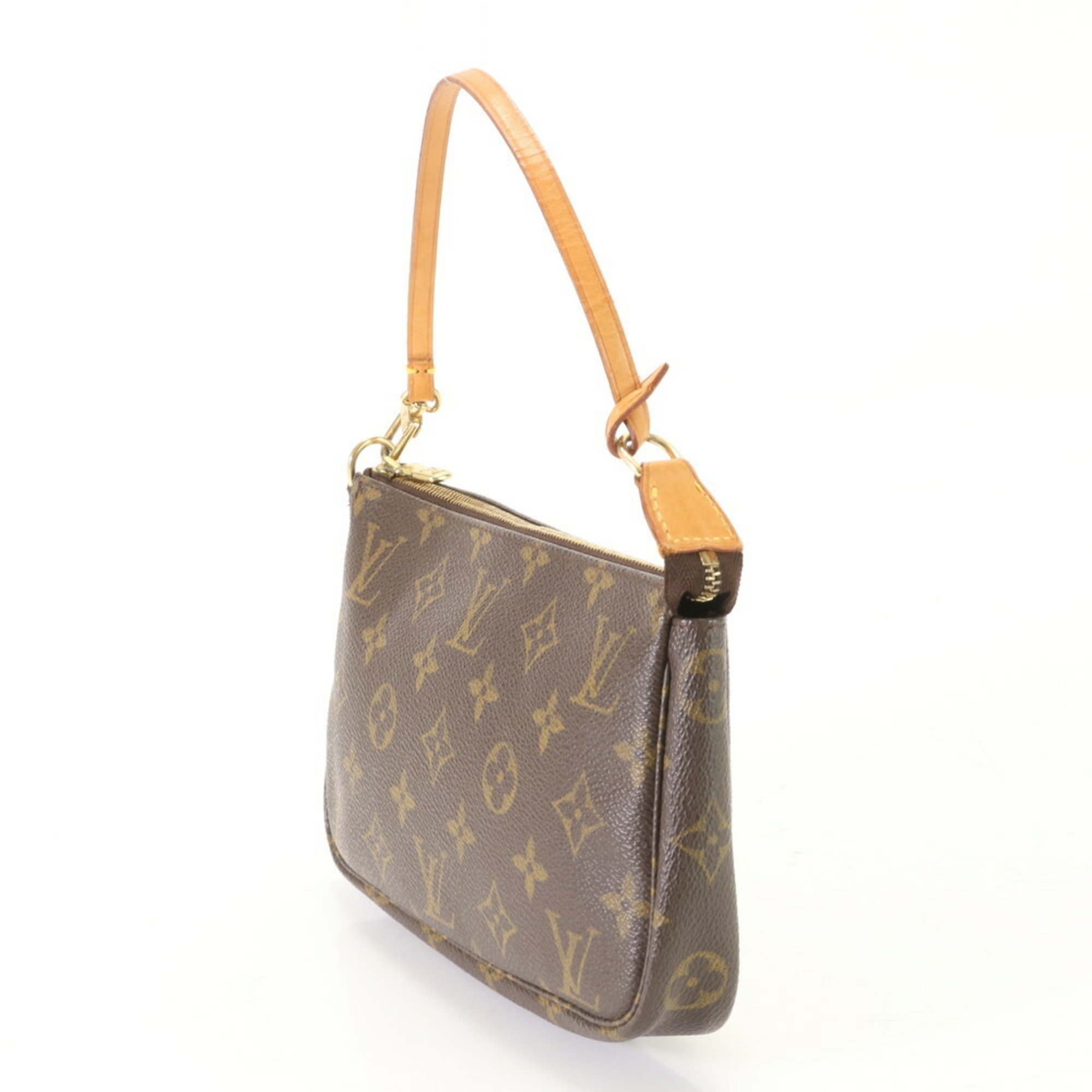 Louis Vuitton Monogram Pochette Accessoires M51980 Leather Handbag Tote Shoulder Bag Women's ERE AP3-4