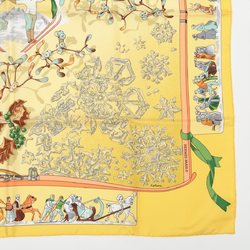 Hermes Carre 90 Neige d' Antan Last Year's Snow Scarf 100% Silk Stole Women's EEE AN17-1