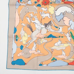 Hermes Carre 90 MILLE ET UN LAPINS A Thousand and One Rabbits Scarf 100% Silk Horse Stole Women's EEE AN16-6