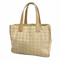 Chanel Tote Bag New Travel Nylon Beige Women's